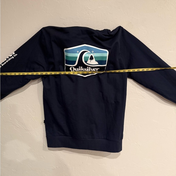 BRAND NEW Quiksilver navy Sweatshirt with Logo - Picture 5 of 5